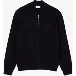 Chaqueta de hombre tipo bomber de punto de algodón y lana