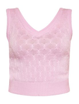 MYMO Top de punto rosa