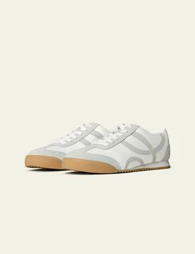 Unisex Sneakers Seta-Pelle Eleganti Sportive Bianco 40