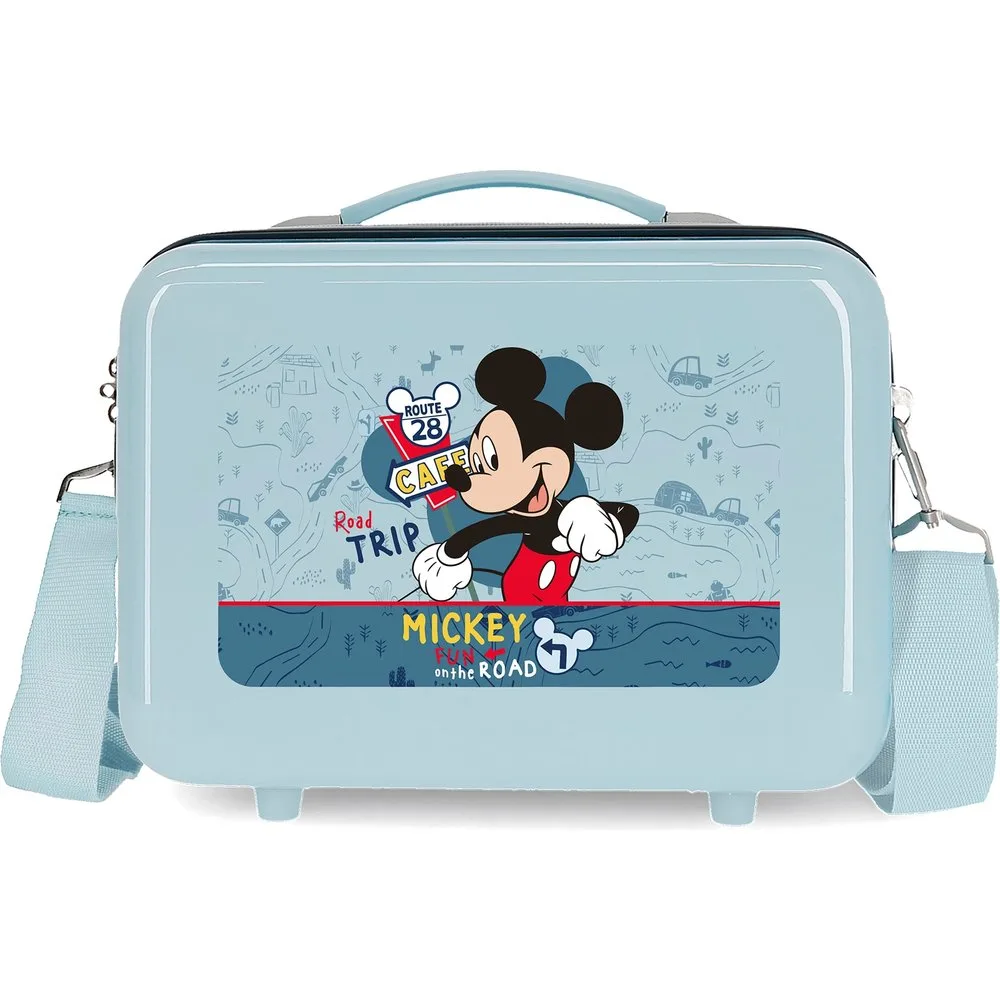 Neceser de niño Mickey Road Trip claro rí­gido adapatable a trolley - Disney - FashionsVida