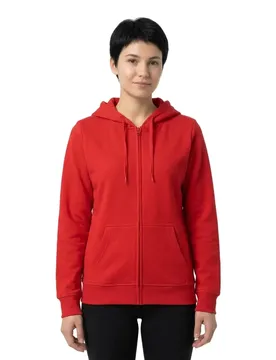 Felpa Con Zip Basic City Red S