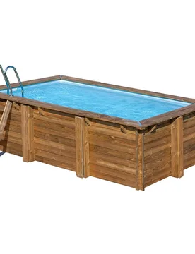 Piscina madera rectangular 420x270x117cm - GRE - FashionsVida