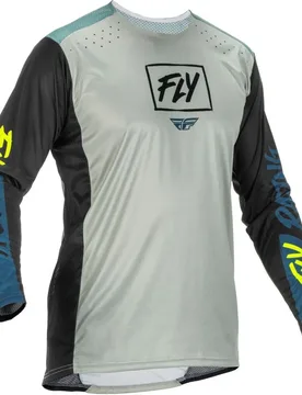 Maglia Da Enduro A Maniche Lunghe Lite Grey / Yellow Fluor - FLY Racing - FashionsVida