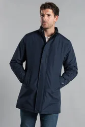 Mens Funnel Neck Button-Up Coat - - Size: S