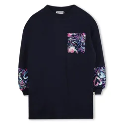 Robe à Manches Longues U21285 Navy 24 Mois Fille