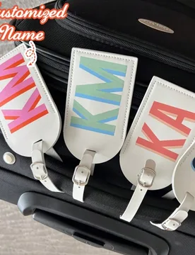 Etiqueta de letra de sombra personalizada, etiqueta de equipaje de bolso de viaje de PU, el mejor regalo para ella/él, organizador de viaje, regalo d - Shein - FashionsVida
