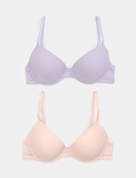 Set di reggiseni push-up a costine 2 pack - multicolor