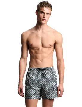 Emporio Armani Short De Bain Em000583_af20439 Geometric Slate L