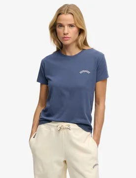 Superdry Damen Essential Logo T-shirt mit Schmaler Passform Navy - Größe: 34 - 29.99 - FashionsVida