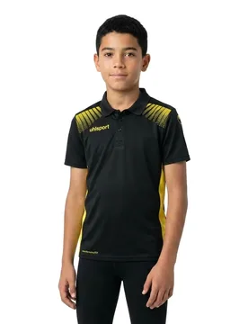 Polo à Manches Courtes Goal noir / jaune 10 Années Garçon,Fille - Uhlsport - FashionsVida