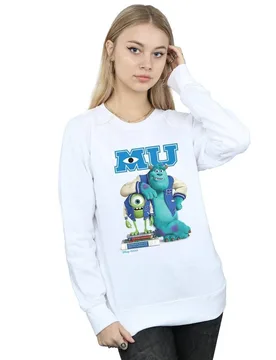 Women's Monsters University Poster Sweatshirt in White Size: XL - White - Size: XL - Disney - FashionsVida