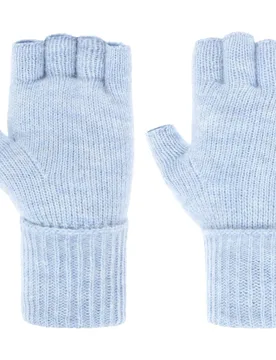 Alova Soft Fingerless Gloves by - light blue - Damen - Size: One Size - Seeberger - FashionsVida