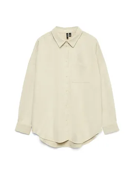 Camicia A Maniche Lunghe Sanne Courderoy Pumice Stone S - Vero moda - FashionsVida