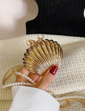 New Summer Mini Metal Shell Bags for Women Fashion Pearl Chain Hand-held Purse Crossbody Bag High Quality Jewerly Gift - Aliexpress - FashionsVida