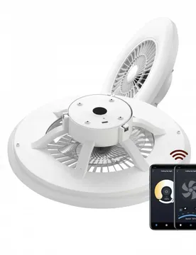 Plafonnier Ventilateur Wifi Cct 600 170 Mm White 3800 Lumens