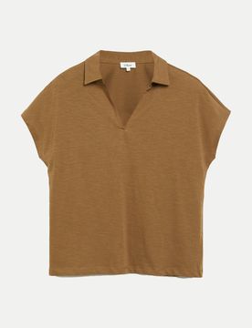 RED LABEL Ärmelloses Poloshirt Braun 42