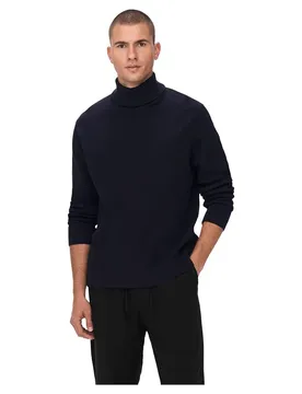 Pull à Col Roulé Phil Dark Navy L