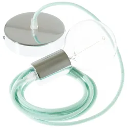 Cables Suspension Luminaire Rc34 1 M Milk / Mint / Chrome Plated One Size