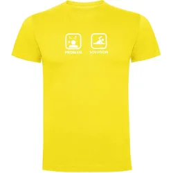 Problem Solution Swim Short Sleeve T-shirt Yellow M Men