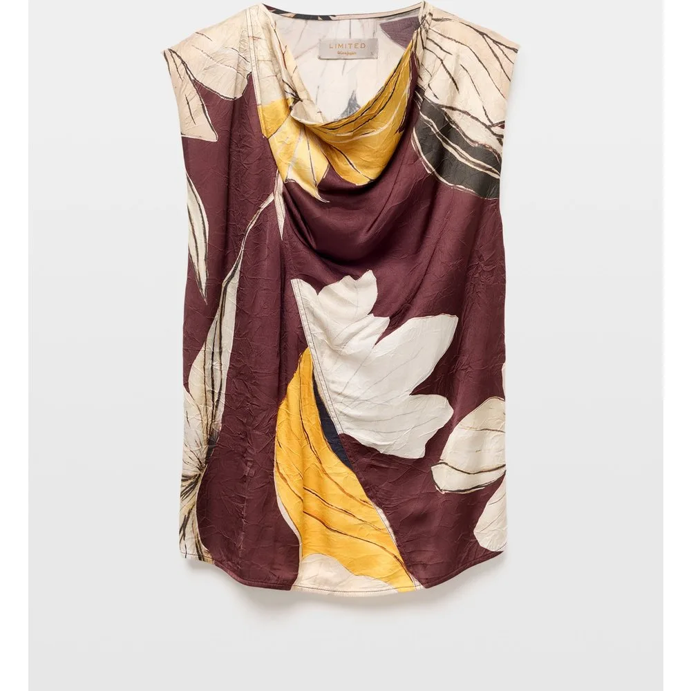 Top cuello buche flor textura - Woman Limited El Corte Inglés - FashionsVida