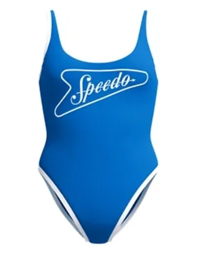 Solid Bound Scoop Damen Badeanzug, blau 2XL - Speedo - FashionsVida