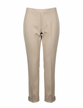 Pantaloni donna - penta pantalone slim fit risvoltoputno milano - bianco - 1ONE - FashionsVida