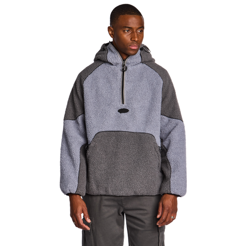 Roma Borg Half Zip Sherpa Uomo - Top da pista Grigio - Taglia M - Sherpa M