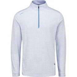 Layer Latham 1/4-Zip, weiss/blau l