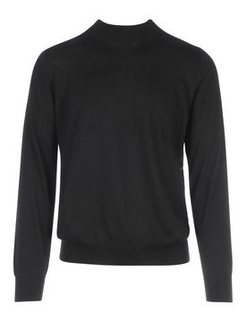 Maglia girocollo in lana rasata