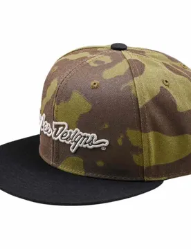 Troy Designs Cappellino Con Visiera Signature Flat Olive Olive Camo