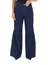 Jeans a palazzo BLU SCURO 40