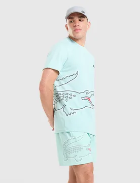 Mens Maglia Wrap Croc - Verde, verde verde Uomo taglia 7/XXL - Lacoste - FashionsVida