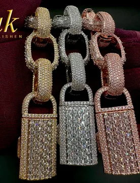 Aokaishen Box Cuban Link Bracelet for Men Iced Out Prong Setting Gold Plated Hip Hop Fashion Jewelry - Aliexpress - FashionsVida