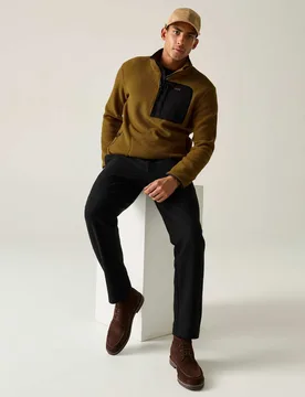 Frankie Borg Funnel Neck Half Zip Fleece Brown male - Regatta - FashionsVida