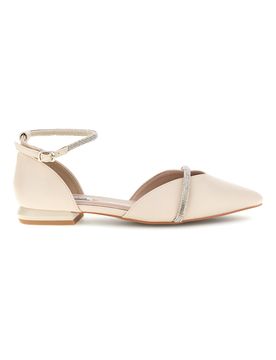 Ballerine beige a punta con cinturino Burani 51098C841 40