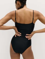 Cami Scoop Neck Swimsuit Black female