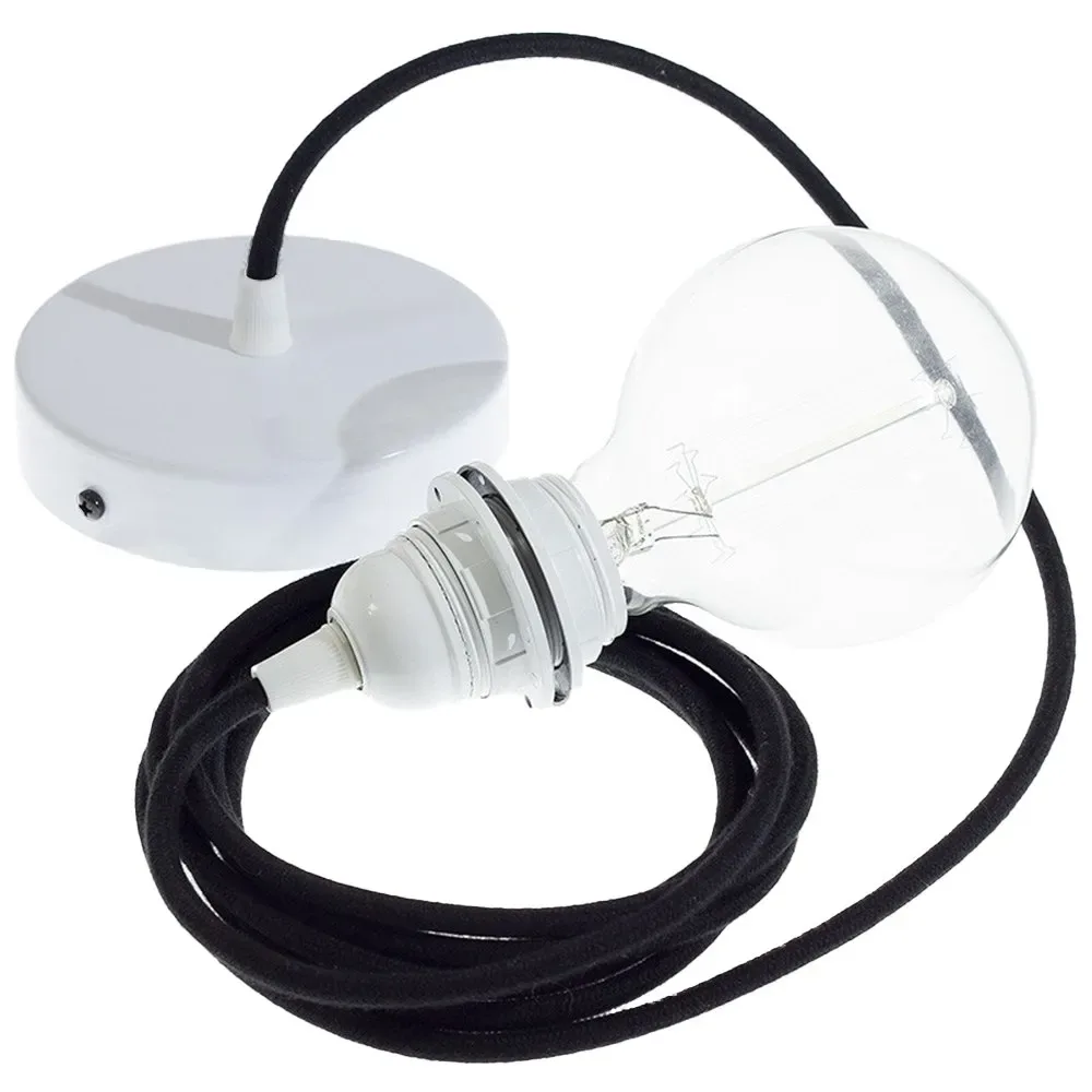 Cables Lampe Suspendue Pendel Pour Abat-jour Rc04 50 Cm Black / White One Size - Creative - FashionsVida