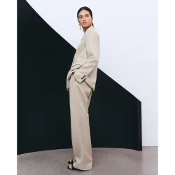 Pantalón de traje liso de mujer