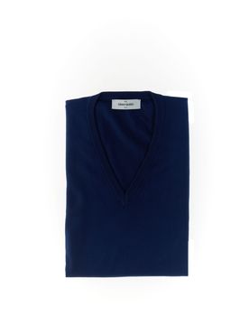 GRAN SASSO Gilet scollo V BLU 60