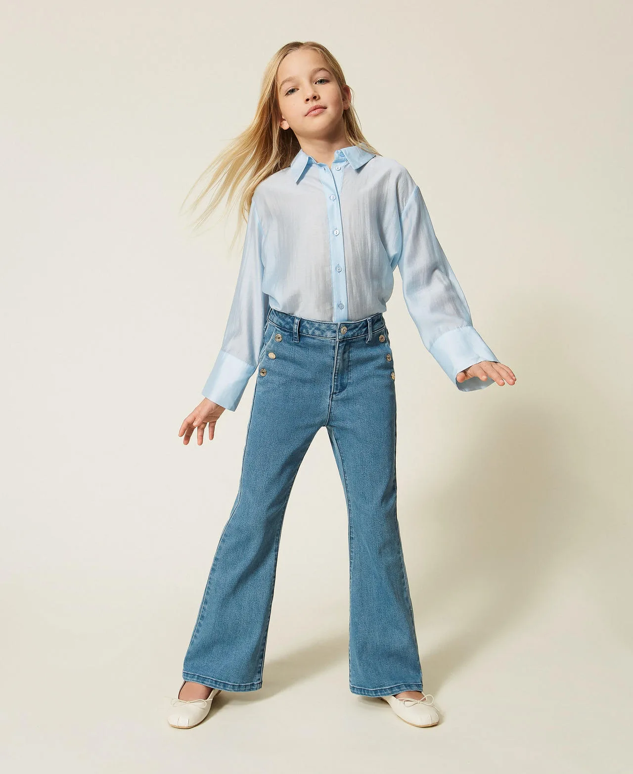 Twinset Jean évasé avec boutons - TWINSET - FashionsVida