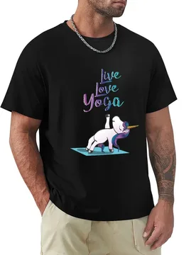 Unicorn in yoga T-Shirt Big and Tall Casual T-Shirt - Aliexpress - FashionsVida