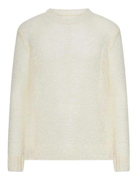 Maglione girocollo traforato