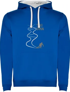 Sweat à Capuche Ski Dna Two-colour Royal Blue / White 3XL - Kruskis - FashionsVida