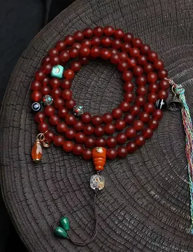 Natural Western Zhou Agate Red Bead Necklace South Red Heavenly Eye HeavenlyBeadGlass Accessories Cultured Buddhist Prayer Beads - Aliexpress - FashionsVida
