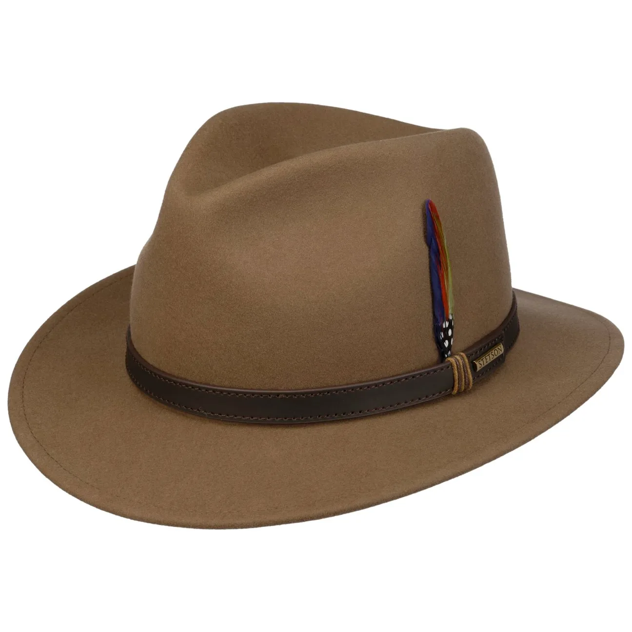 Delvaro Traveller Wool Hat by - brown - Size: XXL (62-63 cm) - Stetson - FashionsVida