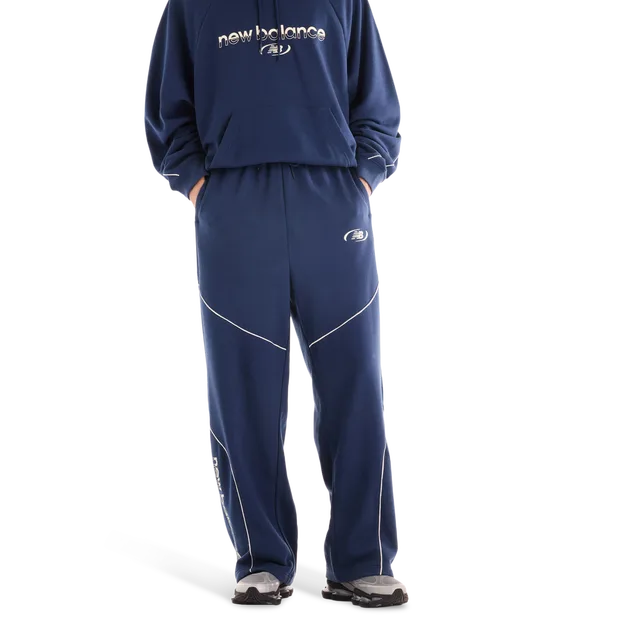 Terry Men Pants - Blue - Size M - Cotton Jersey - Blue - Size: Medium - New Balance - FashionsVida