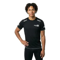 T-shirt Technique à Manches Courtes Black M