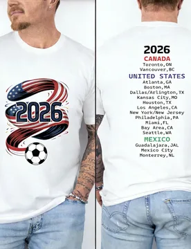Soccer Part Supplies T-shirts North America Soccer T-Shirt Host Cities List Soccer Fan Gift Shirt Apparel Graphic T Shirts - Aliexpress - FashionsVida