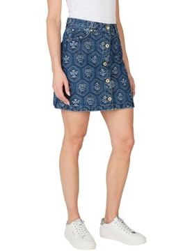 Para mujer. PL901165 Falda Mini Hw Jacquard (S), Casual, Algodón, Sostenible