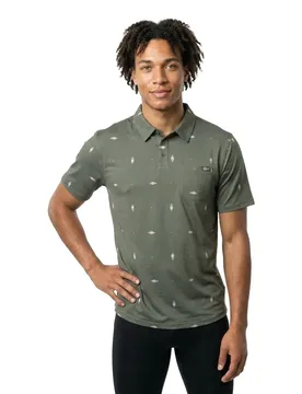 Polo à Manches Courtes Breezer Perf Olive S - Salty Crew - FashionsVida
